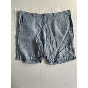Tommy Bahama 42x10" Blue Striped 100% Linen Relax Chino‎ Mens Shorts